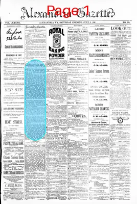 Page thumbnail for Alexandria Gazette