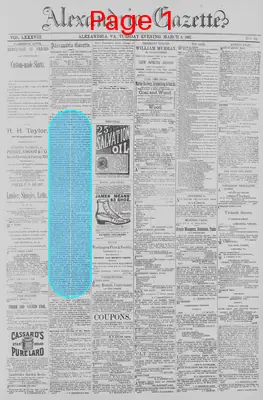 Page thumbnail for Alexandria Gazette
