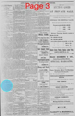 Page thumbnail for Alexandria Gazette