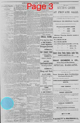 Page thumbnail for Alexandria Gazette