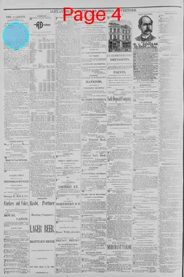 Page thumbnail for Alexandria Gazette