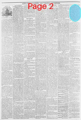 Page thumbnail for Alexandria Gazette