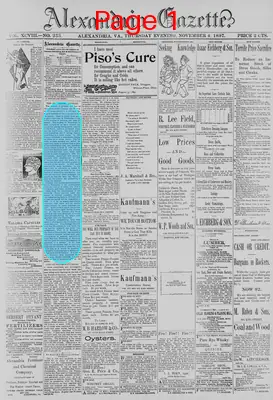 Page thumbnail for Alexandria Gazette