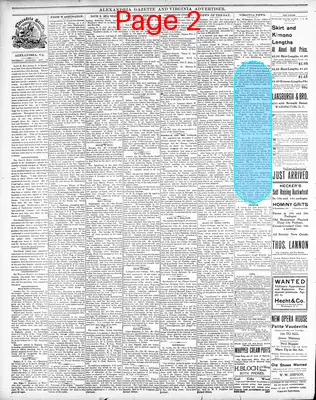 Page thumbnail for Alexandria Gazette