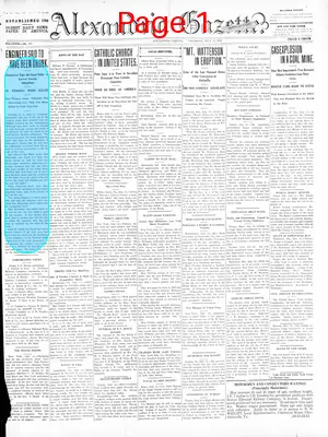 Page thumbnail for Alexandria Gazette