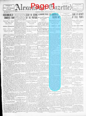 Page thumbnail for Alexandria Gazette