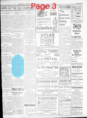 Page thumbnail for Alexandria Gazette