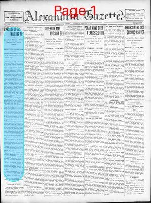 Page thumbnail for Alexandria Gazette