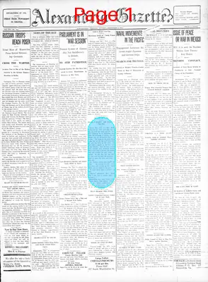 Page thumbnail for Alexandria Gazette