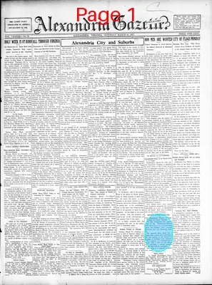Page thumbnail for Alexandria Gazette