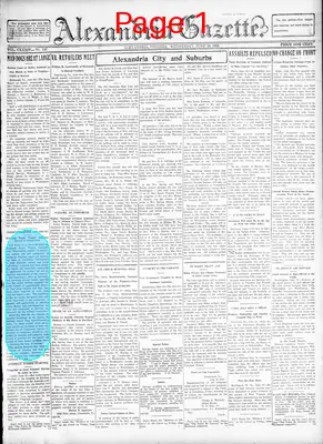 Page thumbnail for Alexandria Gazette