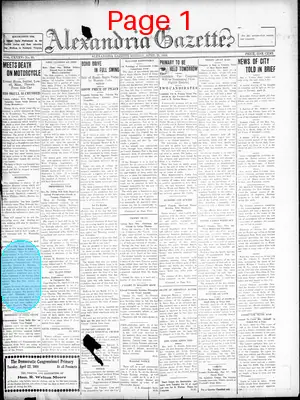 Page thumbnail for Alexandria Gazette