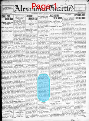 Page thumbnail for Alexandria Gazette
