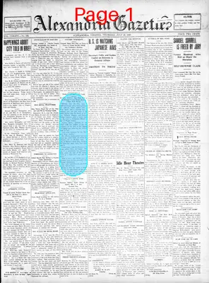 Page thumbnail for Alexandria Gazette