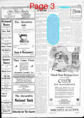 Page thumbnail for Alexandria Gazette