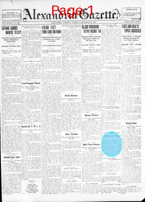 Page thumbnail for Alexandria Gazette