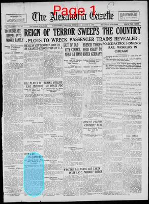 Page thumbnail for Alexandria Gazette