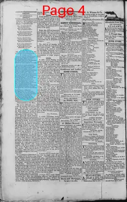 Page thumbnail for Elizabeth Town Gazette
