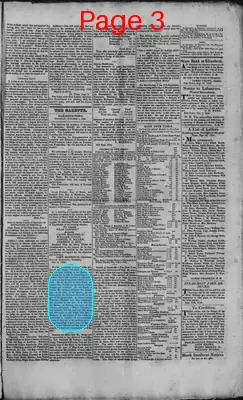 Page thumbnail for Elizabeth Town Gazette