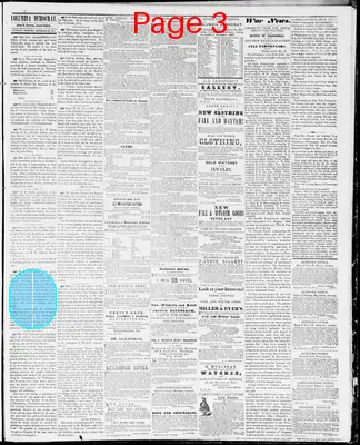 Page thumbnail for Columbia Democrat And Bloomsburg General Advertiser