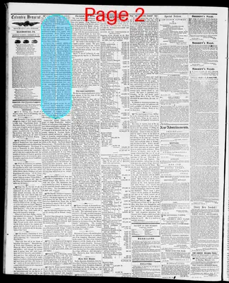 Page thumbnail for Columbia Democrat And Bloomsburg General Advertiser