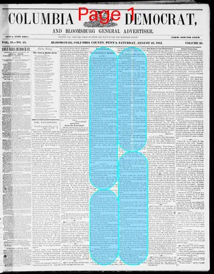 Page thumbnail for Columbia Democrat And Bloomsburg General Advertiser