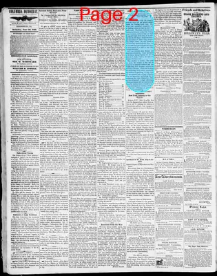 Page thumbnail for Columbia Democrat And Bloomsburg General Advertiser