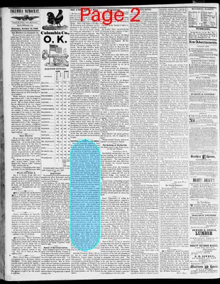 Page thumbnail for Columbia Democrat And Bloomsburg General Advertiser