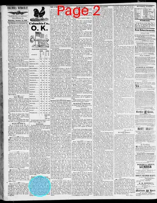 Page thumbnail for Columbia Democrat And Bloomsburg General Advertiser