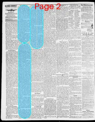 Page thumbnail for Columbia Democrat And Bloomsburg General Advertiser
