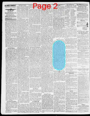 Page thumbnail for Columbia Democrat And Bloomsburg General Advertiser