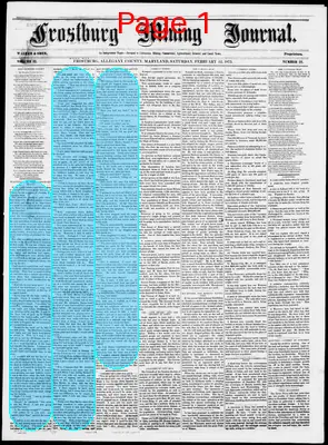 Page thumbnail for Frostburg Mining Journal