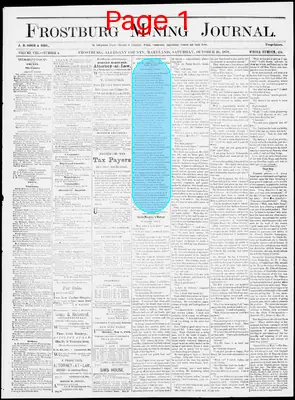 Page thumbnail for Frostburg Mining Journal