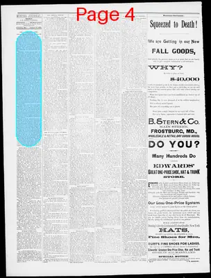 Page thumbnail for Frostburg Mining Journal