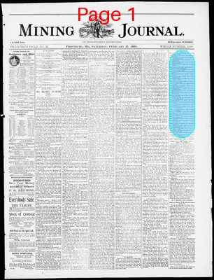 Page thumbnail for Frostburg Mining Journal