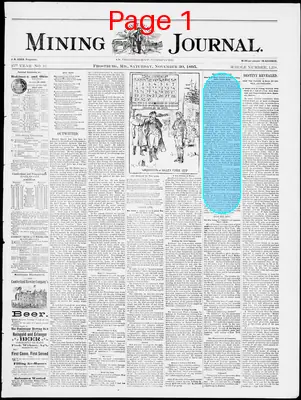 Page thumbnail for Frostburg Mining Journal