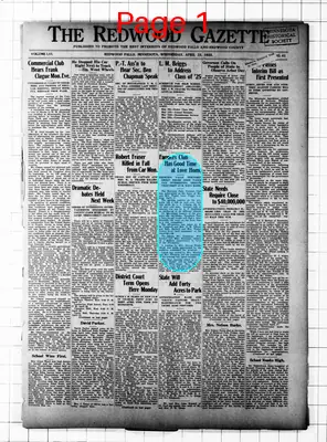 Page thumbnail for The Redwood Gazette