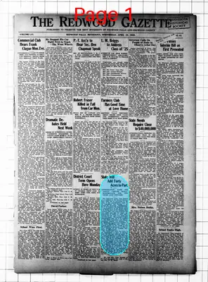 Page thumbnail for The Redwood Gazette
