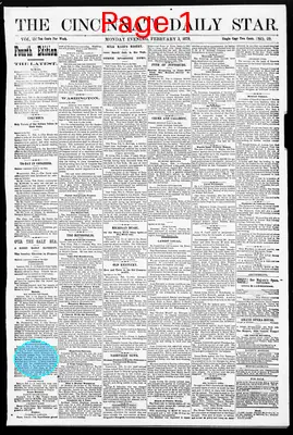 Page thumbnail for The Cincinnati Daily Star