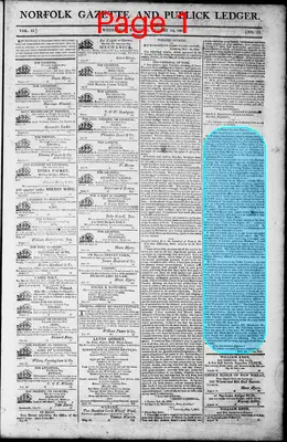 Page thumbnail for Norfolk Gazette And Publick Ledger