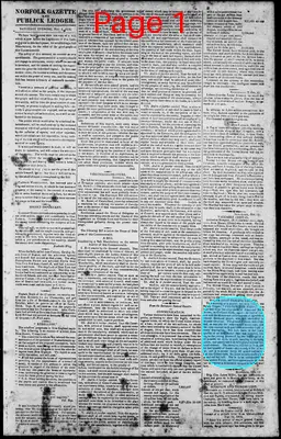 Page thumbnail for Norfolk Gazette And Publick Ledger