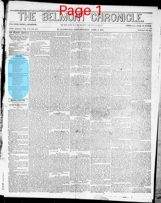 Page thumbnail for Belmont Chronicle