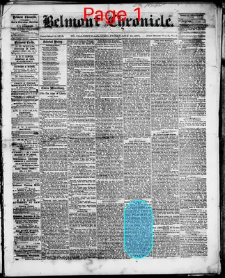 Page thumbnail for Belmont Chronicle