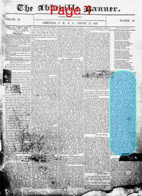 Page thumbnail for The Abbeville Banner