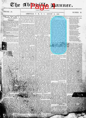 Page thumbnail for The Abbeville Banner