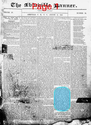 Page thumbnail for The Abbeville Banner