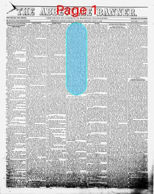 Page thumbnail for The Abbeville Banner