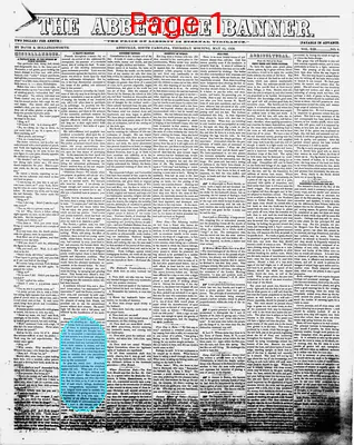 Page thumbnail for The Abbeville Banner