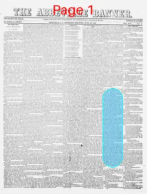Page thumbnail for The Abbeville Banner