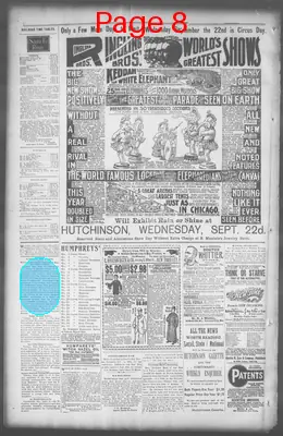 Page thumbnail for Hutchinson Gazette
